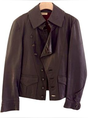 RARE Vintage 70s Jackie Rogers for Men Leather Jacket, by Renoma Made in France